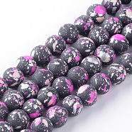Baking Painted Glass Beads Strands, Round, Orchid, 6mm, Hole: 1mm, about 133pcs/strand, 31.4 inch
(X-DGLA-S112-6mm-D23)
