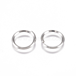 Tarnish Resistant 304 Stainless Steel Jump Rings, Open Jump Rings, Round Ring, Stainless Steel Color, 18 Gauge, 12x1mm, Inner Diameter: 10mm(STAS-G225-14P-01)