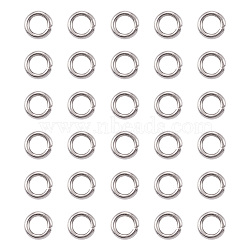 304 Stainless Steel Jump Rings, Open Jump Rings, Stainless Steel Color, 18 Gauge, 5x1mm, Inner Diameter: 3mm(STAS-KS0001-11P)