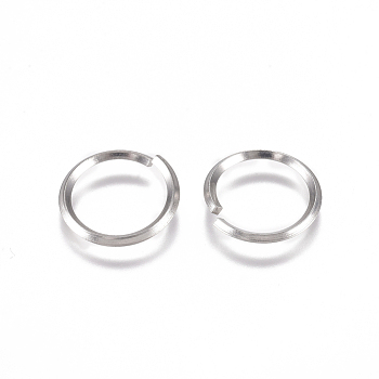 304 Stainless Steel Jump Rings, Open Jump Rings, Round Ring, Stainless Steel Color, 18 Gauge, 12x1mm, Inner Diameter: 10mm