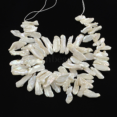 Rectangle Natural Baroque Pearl Keshi Pearl Beads Strands(PEAR-Q004-27)-2