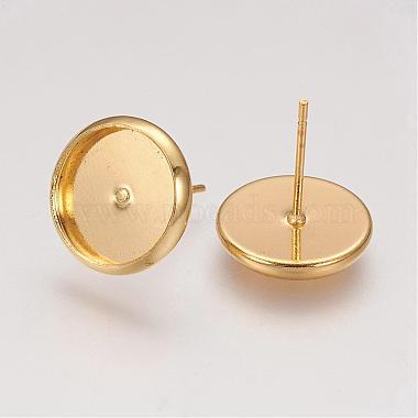 Brass Stud Earring Settings(KK-H021-1G-NF)-2
