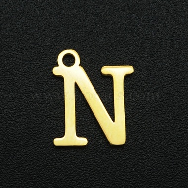 Golden Alphabet 201 Stainless Steel Charms