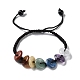 Bracelets de perles tressées avec pierres précieuses naturelles mélangées(BJEW-H239-04)-1