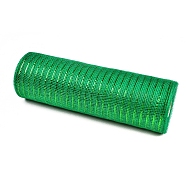Polypropylene Fabric, Tulle Roll Spool Fabric, for Winter Christmas Wreath Decoration, Green, 25.5x0.05cm, about 10yards/roll(AJEW-WH0019-66B)