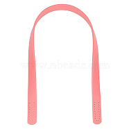 PU Leather Sew on Bag Handles, for Purse Making, Light Coral, 61.3~61.5x1.85x0.4cm, Hole: 1.8mm(FIND-WH0290-23J)