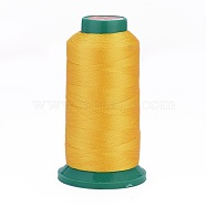 Polyester Sewing Threads, Temperature Heat Resistant Threads, DIY Leather Sewing Craft, Bookbinding, Shoe Repairing, Gold, 0.3mm, 1800m/roll(OCOR-I007-122)