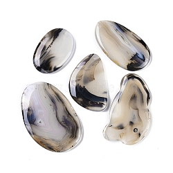 Natural Agate Big Pendant, 54~80x36~53.5x7~9mm, Hole: 2mm(G-Q164-15)