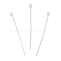 Iron Eye Pins, for Jewelry Making, Platinum, 20 Gauge, 55~56x3.5x0.8mm, Hole: 2mm, about 2500pcs/500g(IFIN-A020-02A-P)