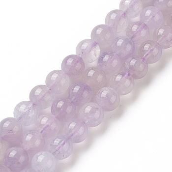 Natural Amethyst Beads Strands, Round, 8.5mm, Hole: 0.8mm, about 47pcs/strand, 15.35''(39cm)