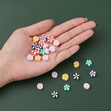 91pcs 7 couleurs perles d'argile polymère faites à la main(CLAY-YW0001-38)-7