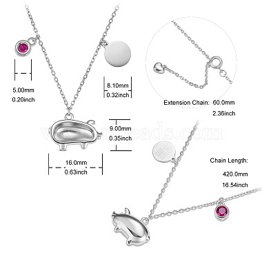 SHEGRACE 925 Sterling Silver Pendant Necklaces(JN860A)-6