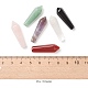 6Pcs 6 Style Natural Mixed Gemstone Pointed Beads(G-FS0002-20)-3