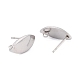 Non-Tarnish 304 Stainless Steel Stud Earring Findings(STAS-F274-03P)-2