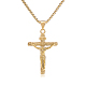 Cross Pendant Necklace with Jesus Crucifix Religious Necklace Sacrosanct Charm Neck Chain Jewelry Gift for Birthday Easter Thanksgiving Day(JN1109B)-1