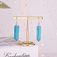 Synthetic Turquoise Bullet Dangle Stud Earrings(EJEW-PH01406-02)-3