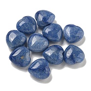 Natural Blue Aventurine Beads, Half Drilled, Heart, 15.5x15.5x8mm, Hole: 1mm(G-P531-A16-01)