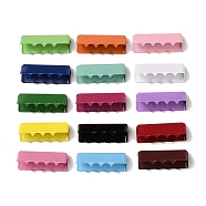 Spray Painted Iron Ribbon Ends, Crimp End Findings, Mixed Color, 10x25mm(FIND-L016-04B)