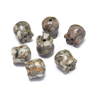 Natural Maifanite/Maifan Stone Gemstone Beads, Flower, 9~10x9~10.5mm, Hole: 1.4mm(G-F637-03H)