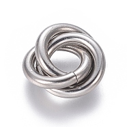 304 Stainless Steel Linking Rings, Interlocking Ring, for Necklace Making, Stainless Steel Color, 14x12.5x4.5mm, Ring: 11x2mm, Inner Diameter: 7mm(STAS-L239-01E-P)