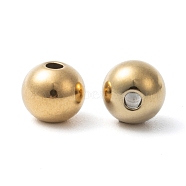 Ion Plating(IP) 304 Stainless Steel Beads, Round, Real 18k Gold Plated, 8mm, Hole: 2.2mm(STAS-D052-8mm-G)