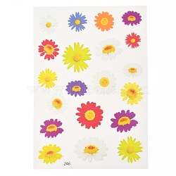 Waterproof Plastic Self Adhesive Stickers, Plant Pattern, Flower Pattern, 15x10.5x0.01cm(DIY-F064-13G)