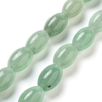 Natural Green Aventurine Beads Strands, Rice, 12x8mm, Hole: 1.2mm, about 33pcs/strand, 15.94''(40.5cm)