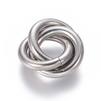 304 Stainless Steel Linking Rings, Interlocking Ring, for Necklace Making, Stainless Steel Color, 14x12.5x4.5mm, Ring: 11x2mm, Inner Diameter: 7mm