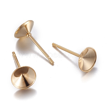Golden Cone 304 Stainless Steel Earring Settings