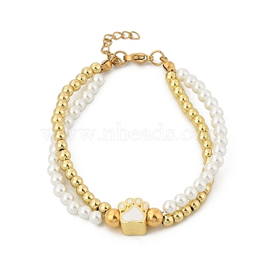 Brass Multi-strand Bracelets(BJEW-M056-09G-05)-4