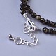 Natural Golden Sheen Obsidian Beaded Necklaces(NJEW-K114-B-A19)-3