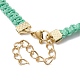 Braided Waxed Polyester Rectangle Link Chain Bracelets(BJEW-JB10000-01)-4