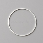 Brass Linking Rings, Round Ring, Silver, 30x0.5mm, Inner Diameter: 28.5mm(KK-WH0047-59F-S)