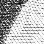 Big Eye Mesh Organza Veil, For Wedding Dress Headdress Accessories, Black, 248~250x0.1mm(DIY-WH0028-81B)