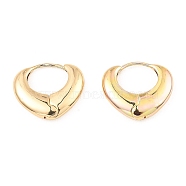 Brass Hoop Earrings, Teardrop, Light Gold, 17x19x4mm(EJEW-I289-13KCG)