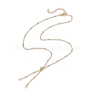 304 Stainless Steel Satellite Chain Slider Necklace Making, Golden, 17.83 inch(45.3cm)(AJEW-JB01248-01)