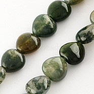 Natural Indian Agate Bead Strands, Heart, Colorful, 19x20~20.5x7.5mm, Hole: 2mm, , about 10pcs/strand, 8.26 inch(G-R190-20mm-11)