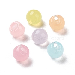 Imitation Jelly Style Acrylic Charms, Teardrop, Mixed Color, 13.5x13x13.5mm, Hole: 3mm, about 365pcs/500g(OACR-B002-06)