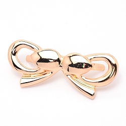 Iron Buckle Clips, for Shoes and Bag Decoration, Bag Accessories, Bowknot, Light Gold, 25x60x16mm(FIND-WH0203-42)