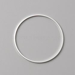 Brass Linking Rings, Round Ring, Silver, 30x0.5mm, Inner Diameter: 28.5mm(KK-WH0047-59F-S)