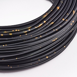 Round Aluminum Wire, Black, 12 Gauge, 2mm, about 23m/roll(AW-D011-2mm-02)