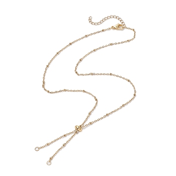 304 Stainless Steel Satellite Chain Slider Necklace Making, Golden, 17.83 inch(45.3cm)