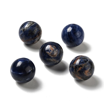 Natural Sodalite Beads, No Hole/Undrilled, Round, 25~25.5mm