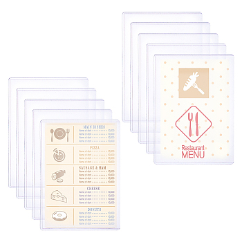 A5 PVC Plastic ID Name Card Holder, Key Card Tag Holder, Rectangle, Horizontal, Clear, 155x220x1.5mm, Inner Diameter: 148x210mm