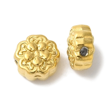 304 Stainless Steel Beads, Flower, Golden, 6x3.5mm, Hole: 1mm