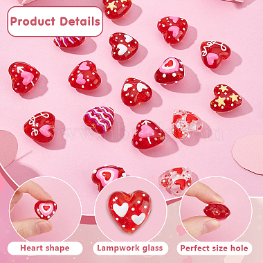 16Pcs 8 Styles Handmade Lampwork Beads(LAMP-GA0001-12)-4