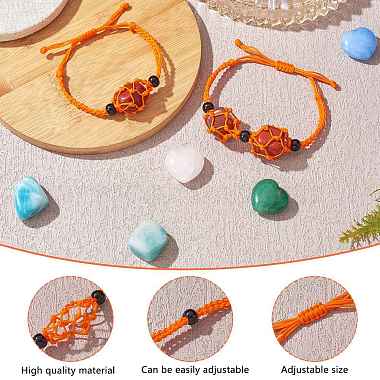 Adjustable Braided Nylon Cord Macrame Pouch Bracelet Making(AJEW-SW00013-14)-3