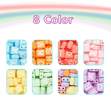 240 Stück 8 Farben undurchsichtige Acryl-Mehrstrang-Glieder(MACR-YW0001-45)-2