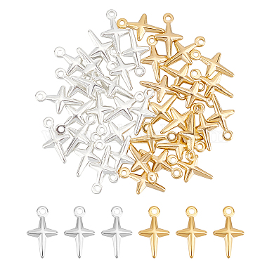 Mixed Color Cross Brass Charms