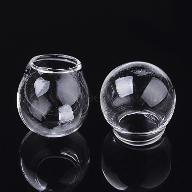 21mm Clear Round Glass Beads